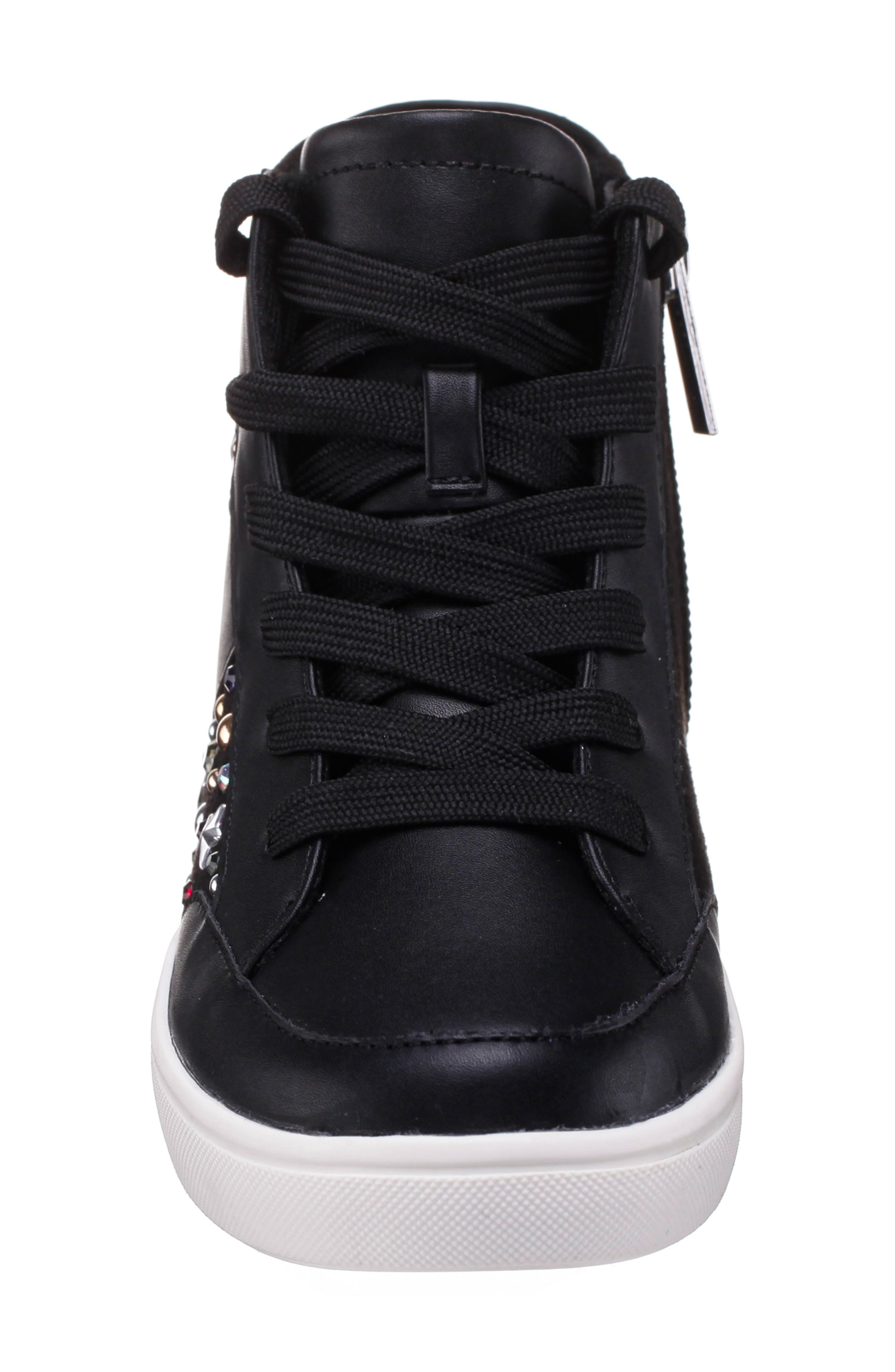 Nina Kids' Kala High Top Sneaker, Alternate, color, Black