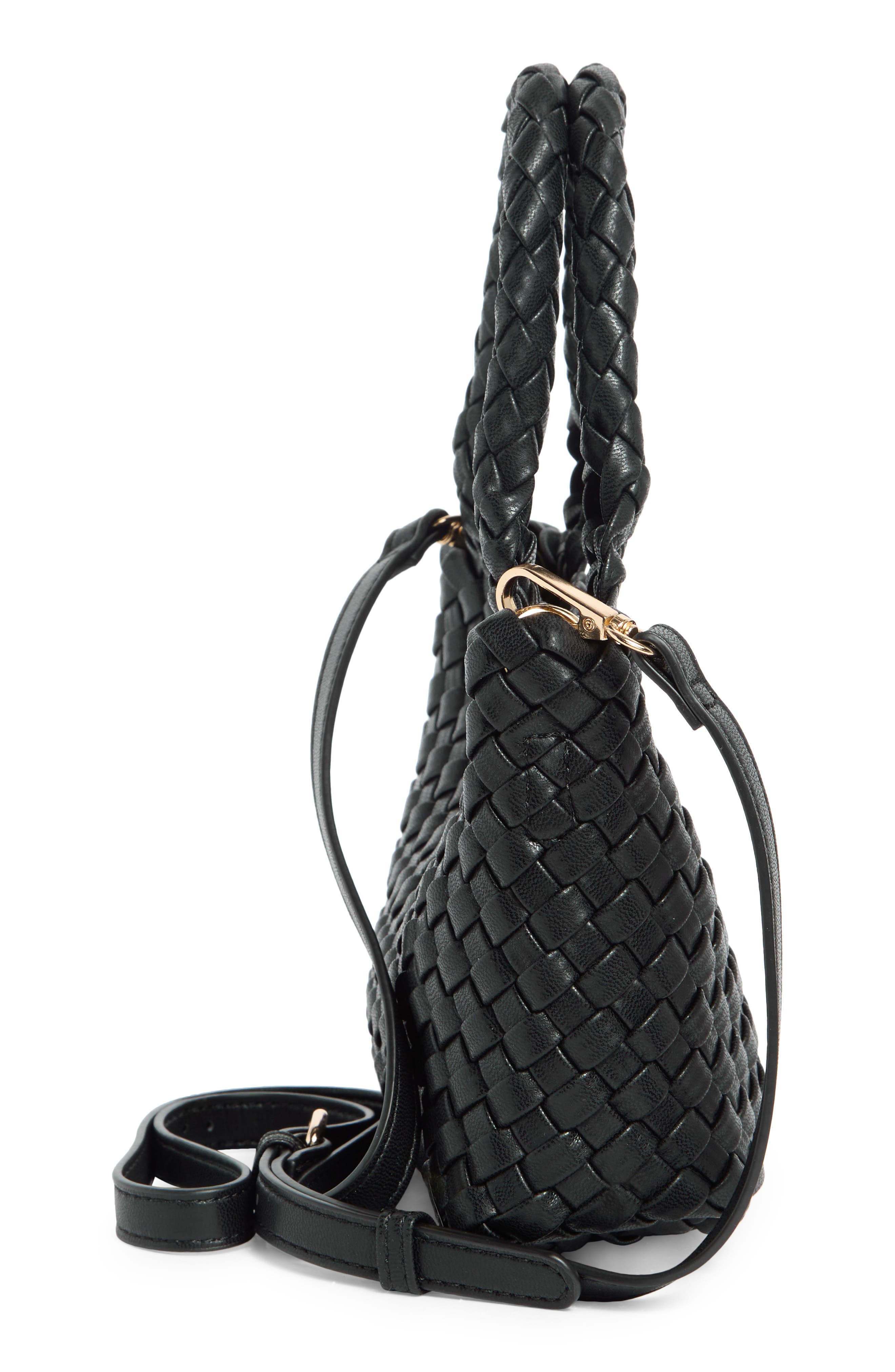 URBAN EXPRESSIONS HANDBAGS Diamond Weave Satchel, Alternate, color, 