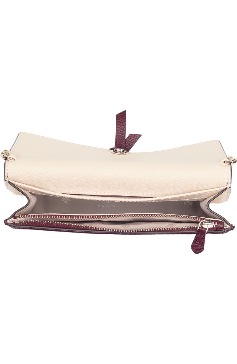 Kate Spade New York leather trimmed woven flap crossbody bag, Alternate, color,