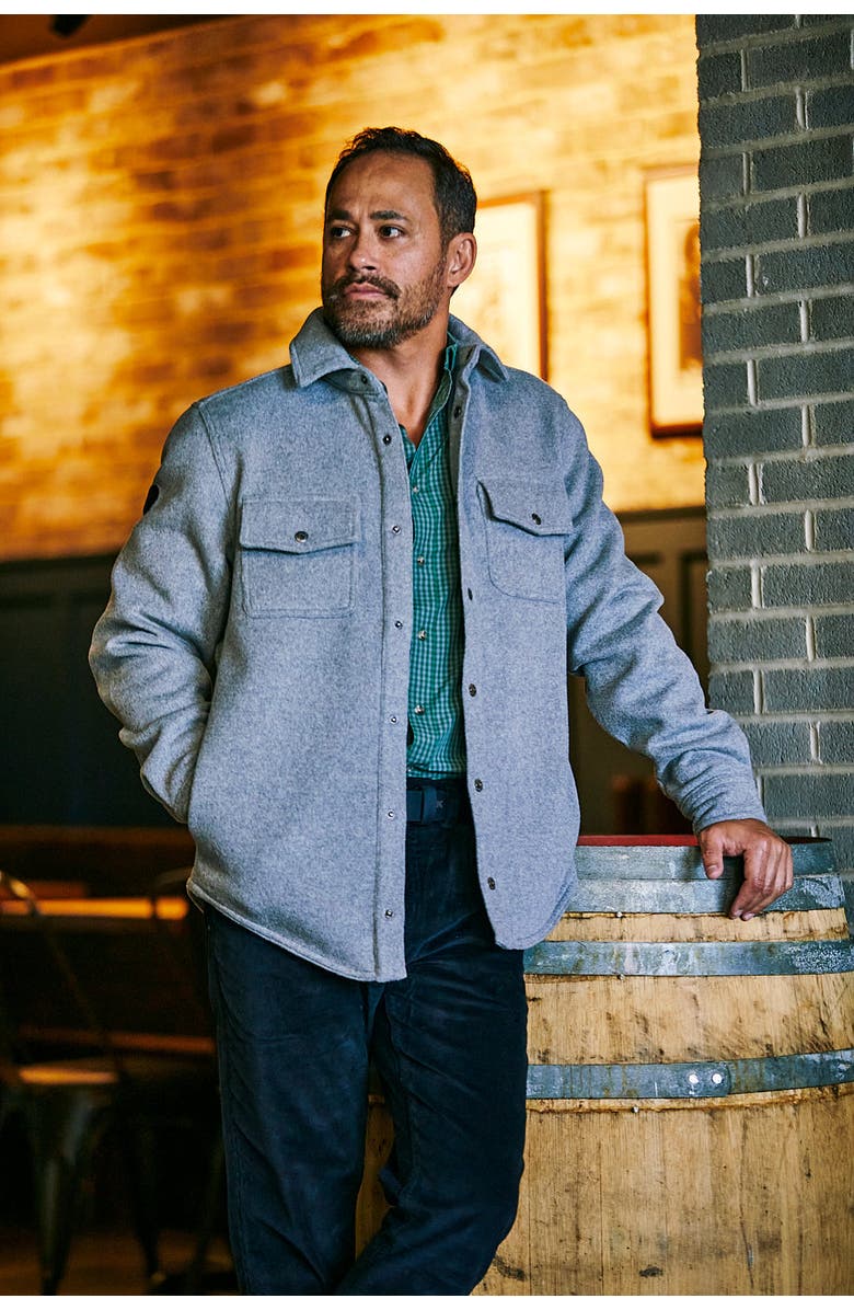 Mountain Khakis Dover Wool Shirtjac, Alternate, color, Heather Grey