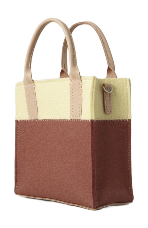 Graf & Lantz Graf Lantz Jaunt Merino Wool Mini Tote In Terracotta/limoncello