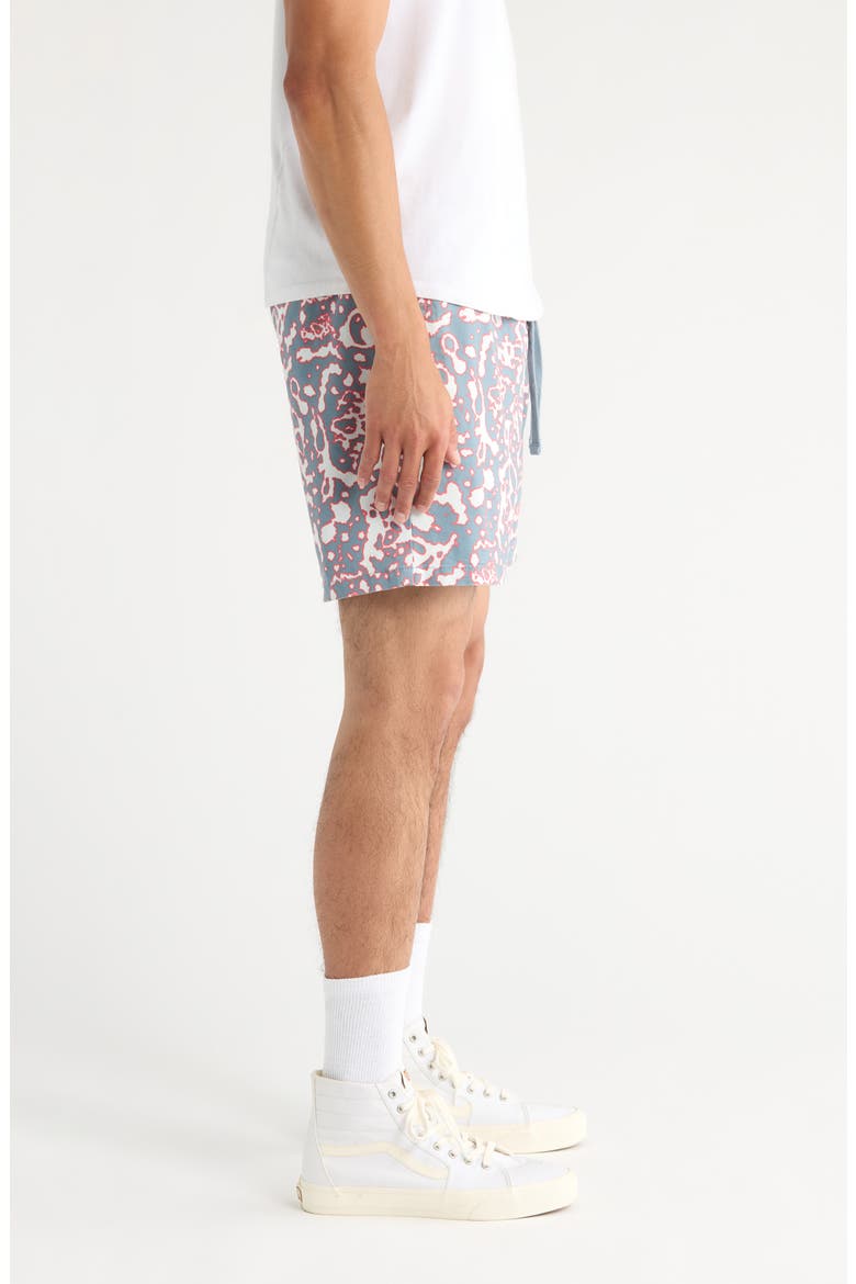 Ashford Abstract Print Stretch Cotton Shorts, Alternate, color, CITADEL PORCELIN ROSE