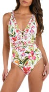 La Blanca Polynesian Plunge One-Piece Swimsuit