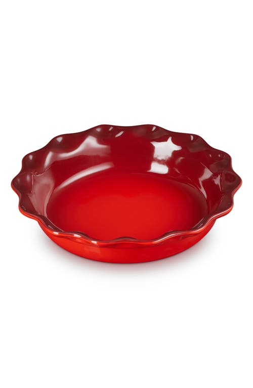 Le Creuset Stoneware Heritage Pie Dish & Fluted Loaf Pan Set In Cerise