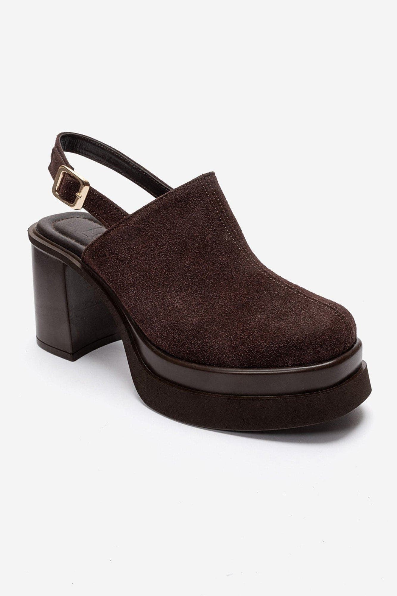 Bavix Block Heel Platform Sandal, Alternate, color, Brown Suede