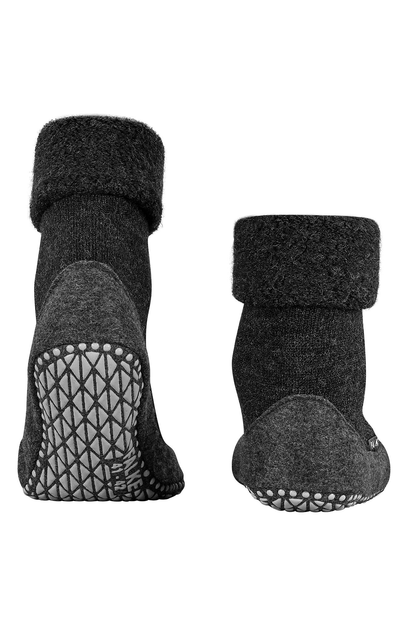Cozyshoe Wool Blend Sock Slippers, Alternate, color, ANTHRACITE
