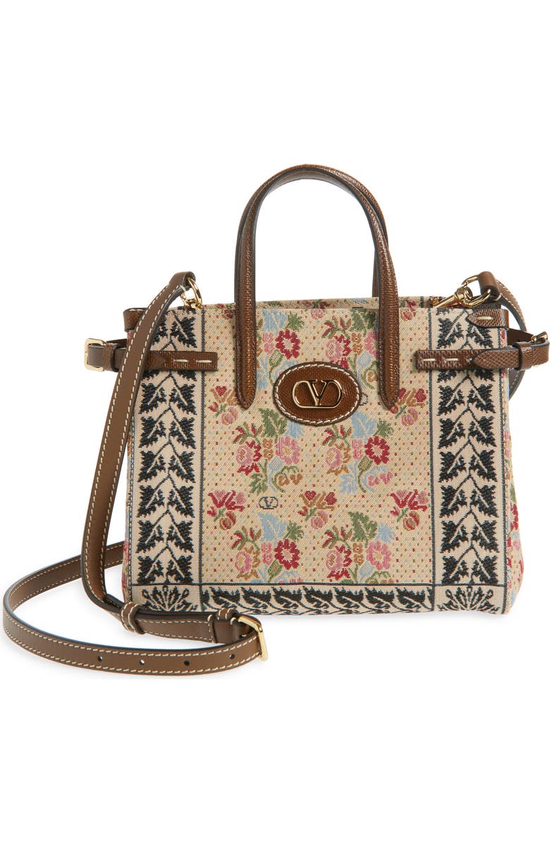 Valentino Garavani Small Antibes Jacquard Tote, Main, color,