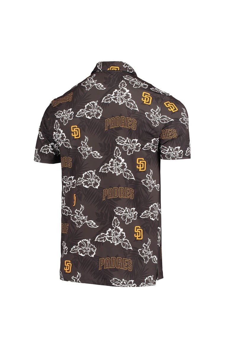 Men's Reyn Spooner Brown San Diego Padres Performance Polo, Alternate, color, Brown