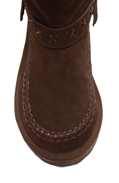 Free People Faye Fringe Faux Fur Boot In Brown
