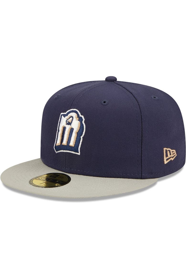 Men's New Era Navy San Antonio Missions Authentic Collection 59FIFTY Fitted Hat, Alternate, color, Navy