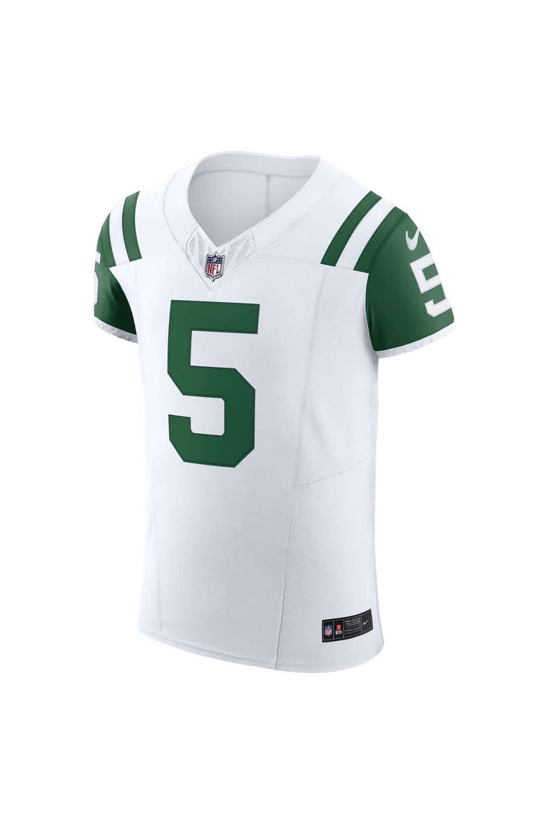 Men's Nike Garrett Wilson White New York Jets Classic Alternate Vapor F.U.S.E. Elite Jersey, Alternate, color, White