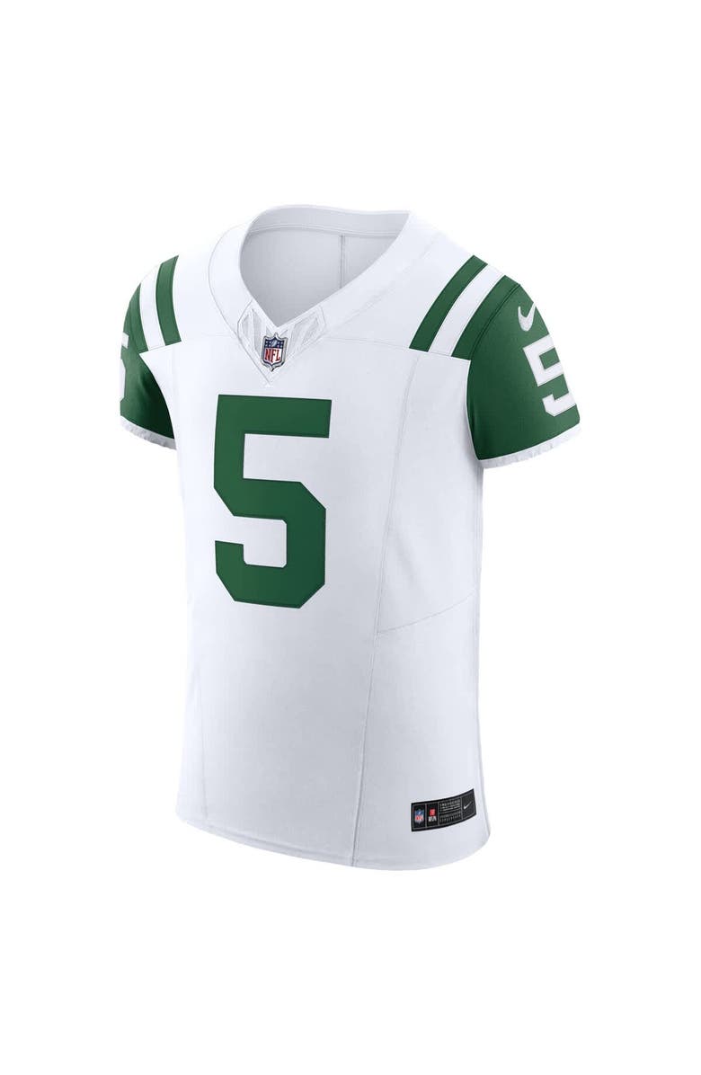 Nike Men's Nike Garrett Wilson White New York Jets Classic Alternate Vapor F.U.S.E. Elite Jersey, Alternate, color, White