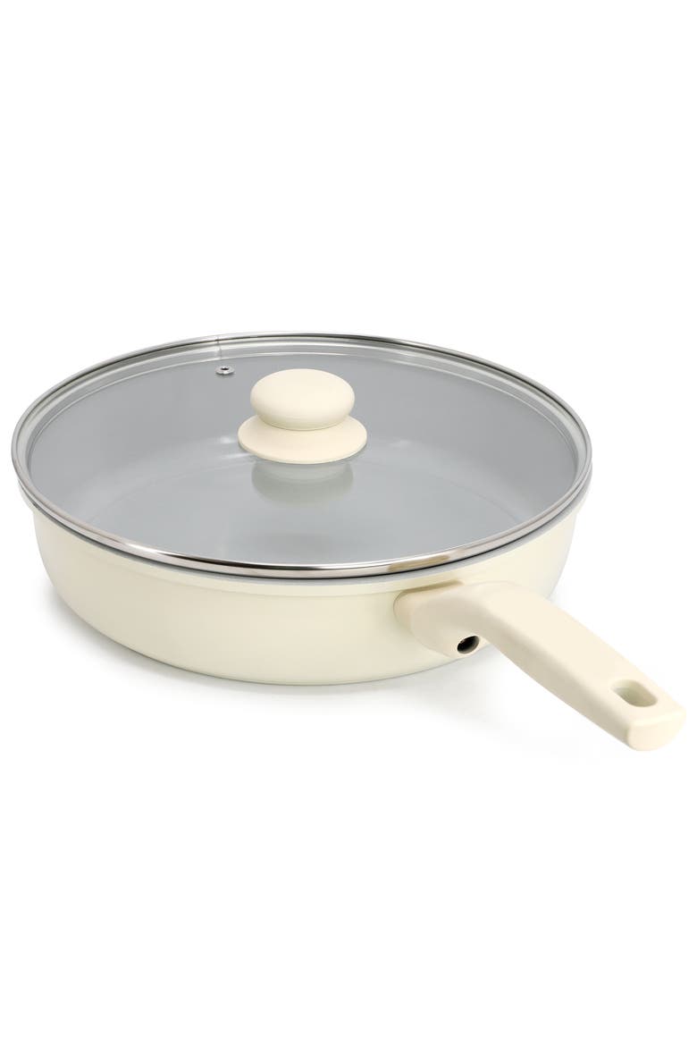 11 Inch 4 Quart Ceramic Nonstick Aluminum Saute Pan, Alternate, color, Silver