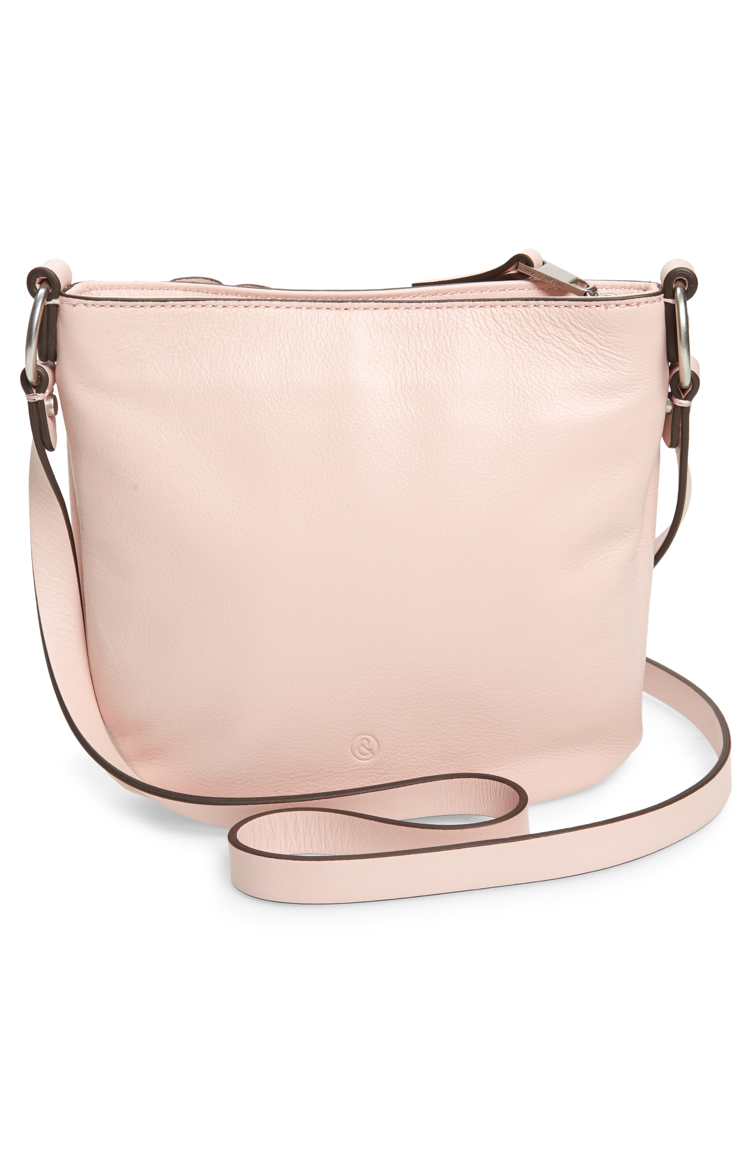 Delaney Leather Crossbody Bag, Alternate, color, PINK SMOKE