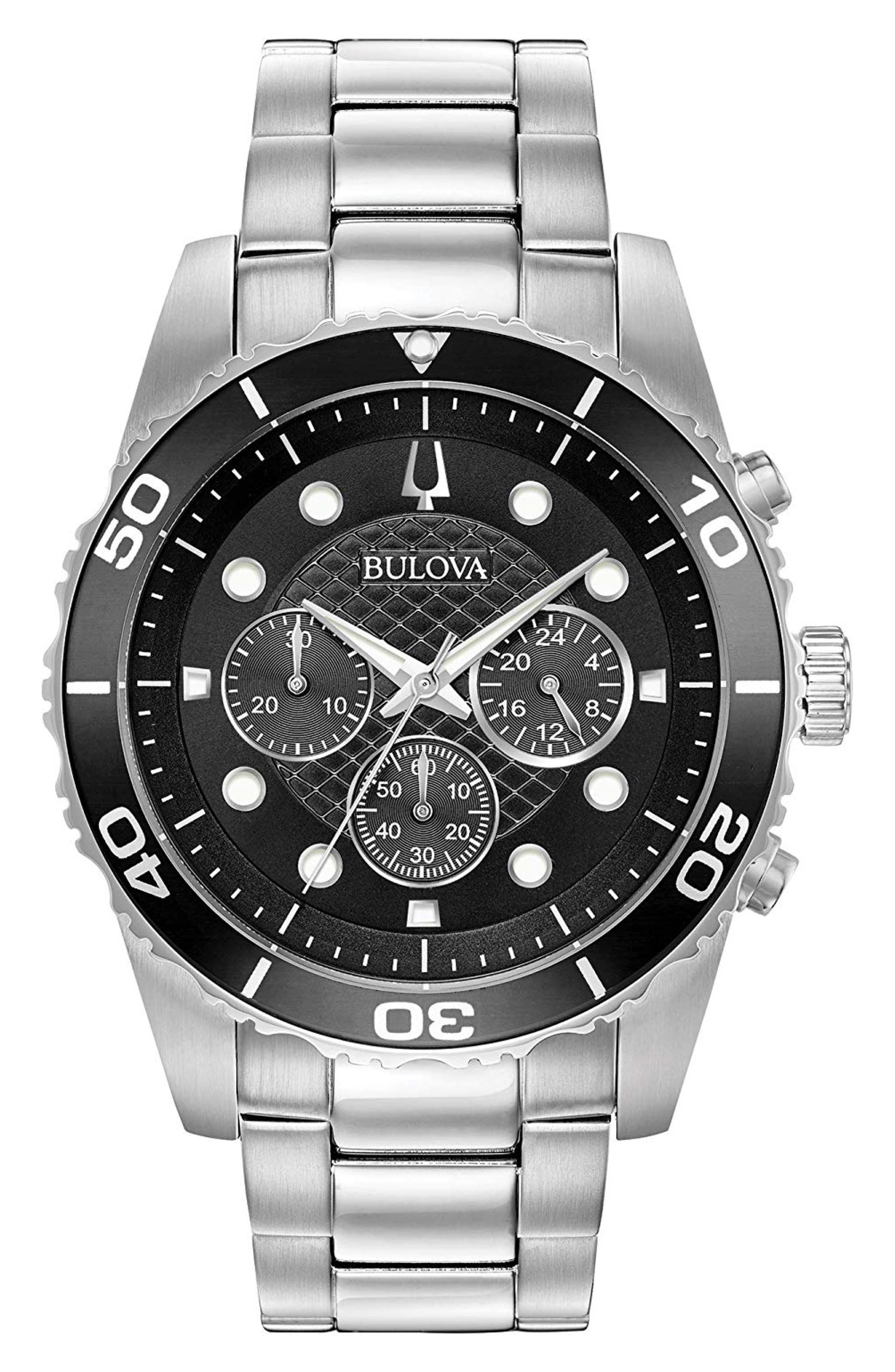 BULOVA Bracelet Strap Chronograph Watch, 43mm