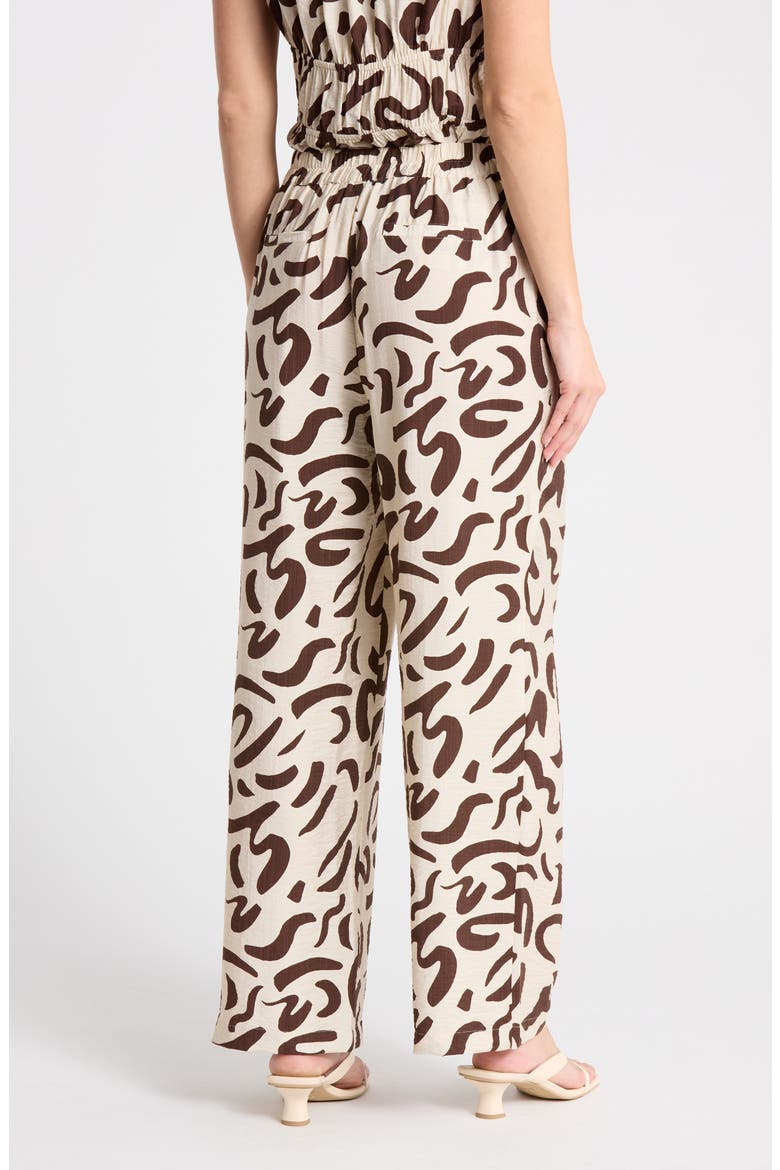 Abstract Espresso Print Pants, Alternate, color, R626 CREAM/ ESPRESSO