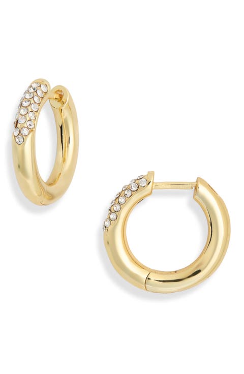 Demi Fine Cubic Zirconia Huggie Hoop Earrings