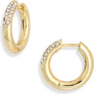NORDSTROM RACK Demi Fine Cubic Zirconia Huggie Hoop Earrings