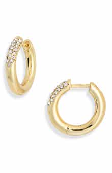 NORDSTROM RACK Demi Fine Cubic Zirconia Huggie Hoop Earrings
