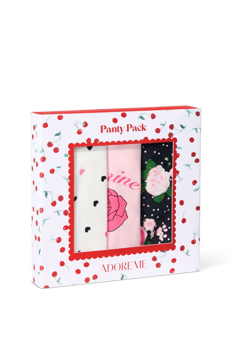 Adore Me Mabel Hipster Panties Pack of 3, Main, color, Floral Pink