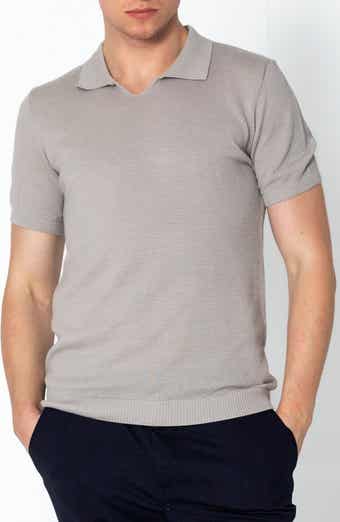 V-Neck Jersey Knit Polo