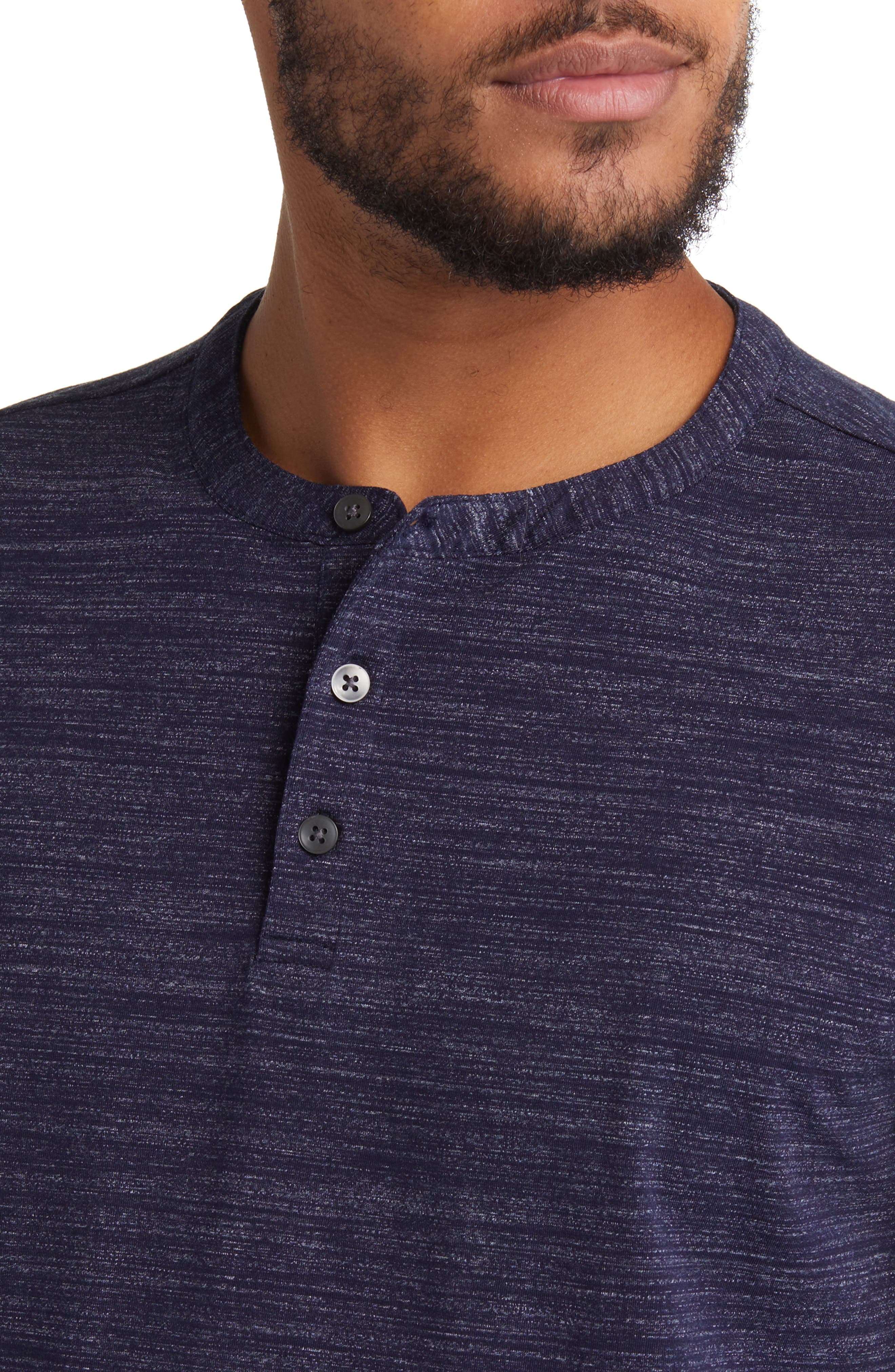 Laslow Long Sleeve Slub Jersey Henley - image 2