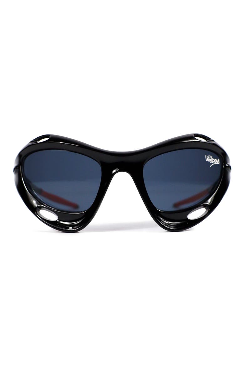 Frame 18 63mm Irregular Sunglasses, Main, color, BLACK