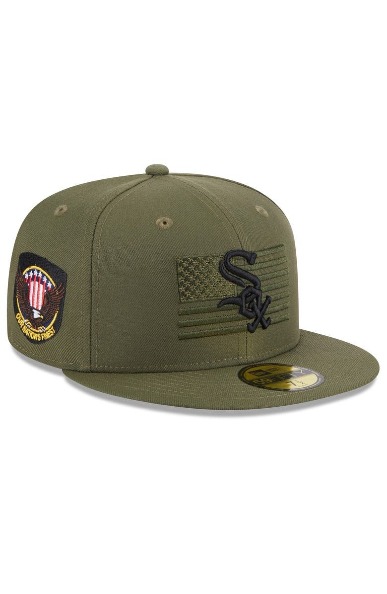 New Era Men's New Era  Green Chicago White Sox 2023 Armed Forces Day On-Field 59FIFTY Fitted Hat, Main, color, 