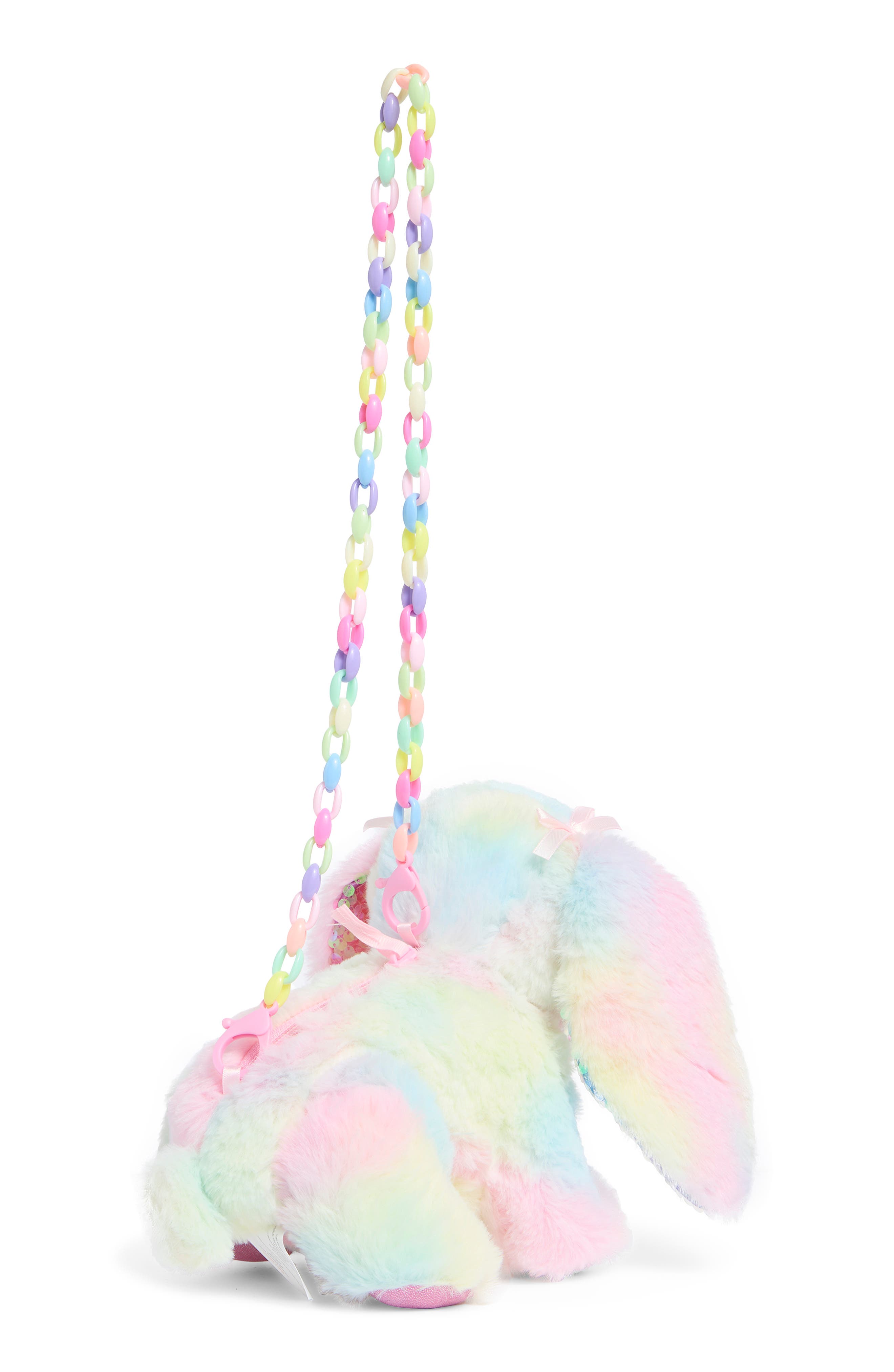 Olly & Me Olly Rainbow Tie Dye Bunny Bag, Alternate, color, Pink Tie Dye