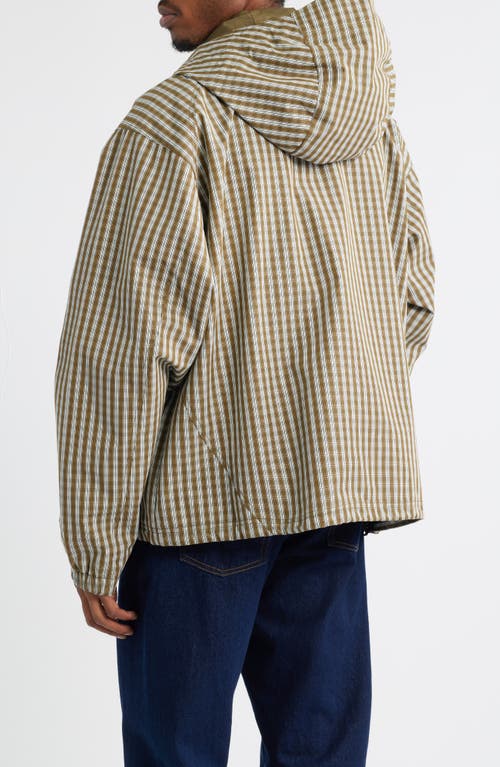 Obey Vista Oversize Plaid Hooded Canvas Jacket In Multi