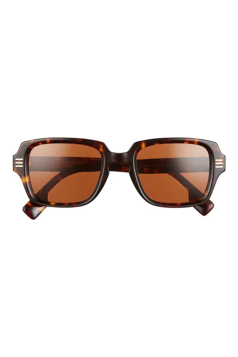51mm Rectangular Sunglasses, Main, color, DARK HAVANA