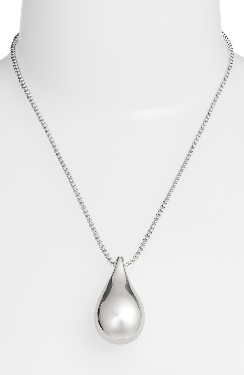 Open Edit Polished Teardrop Pendant Necklace, Main, color,