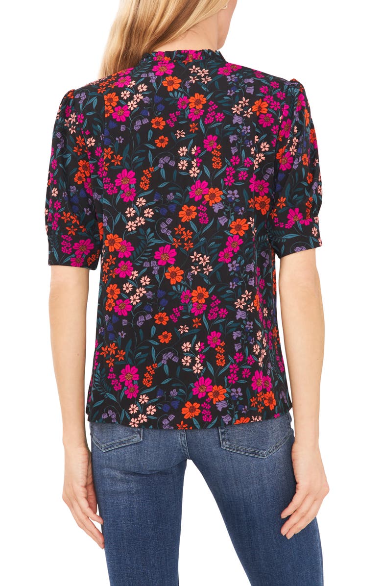 CeCe Tie Neck Puff Neck Blouse, Alternate, color,