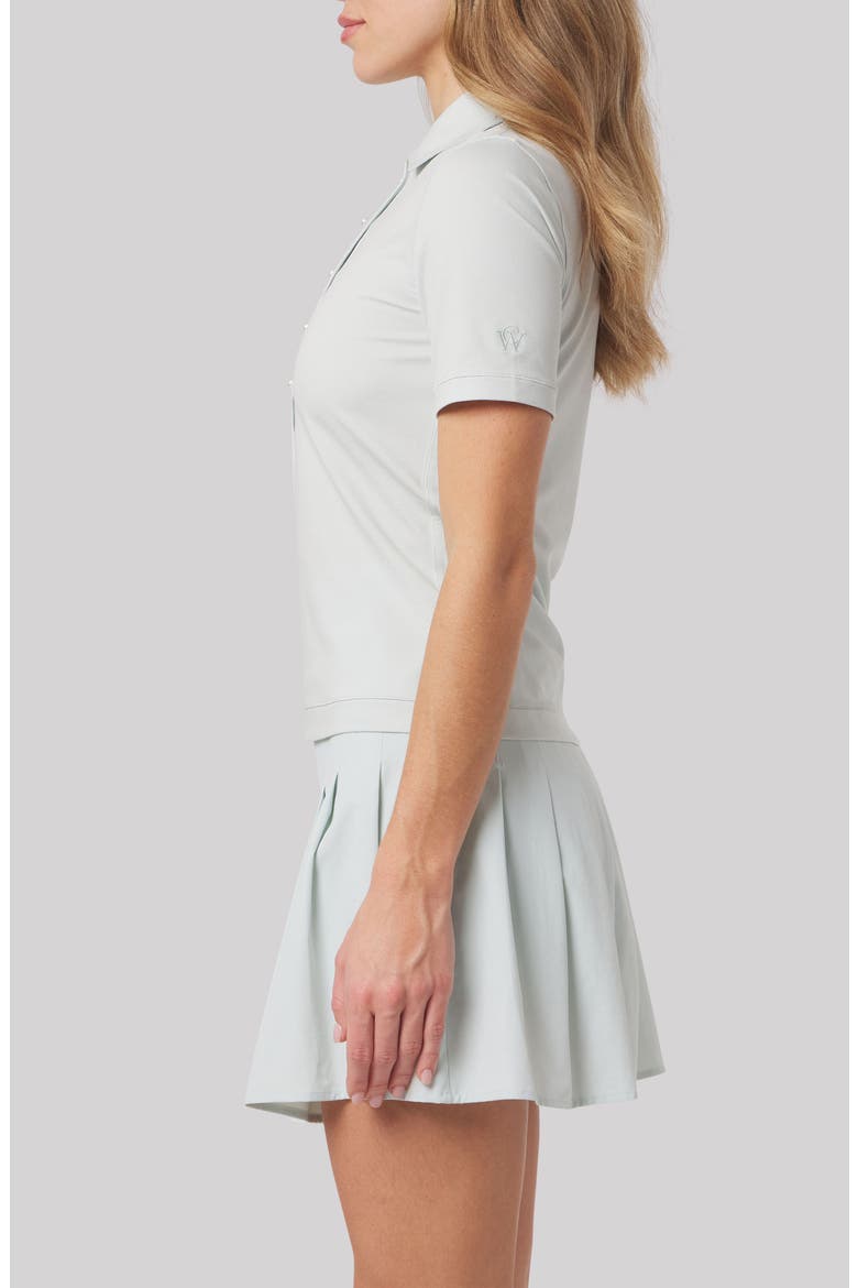 Suki Cotton Blend Polo, Alternate, color, PORCELAIN BLUE