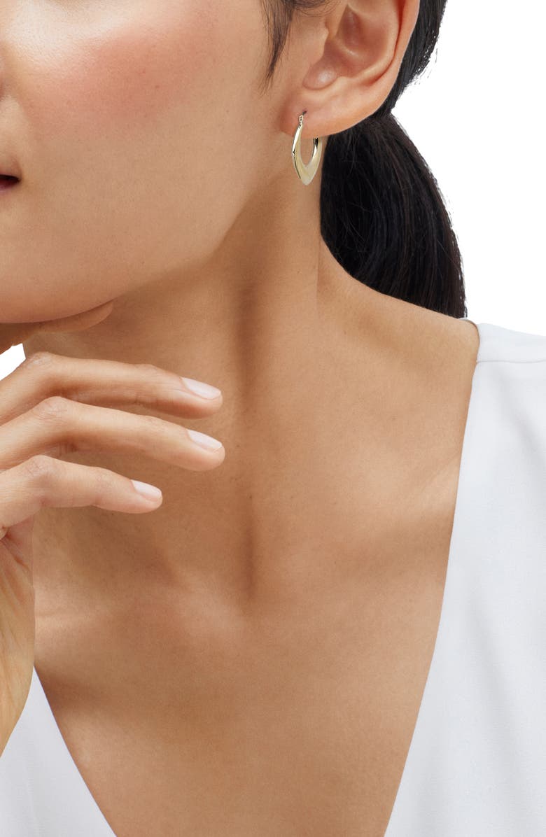 Frankie & Zoe Kite Shape Hoop Earrings, Alternate, color, Yellow Gold