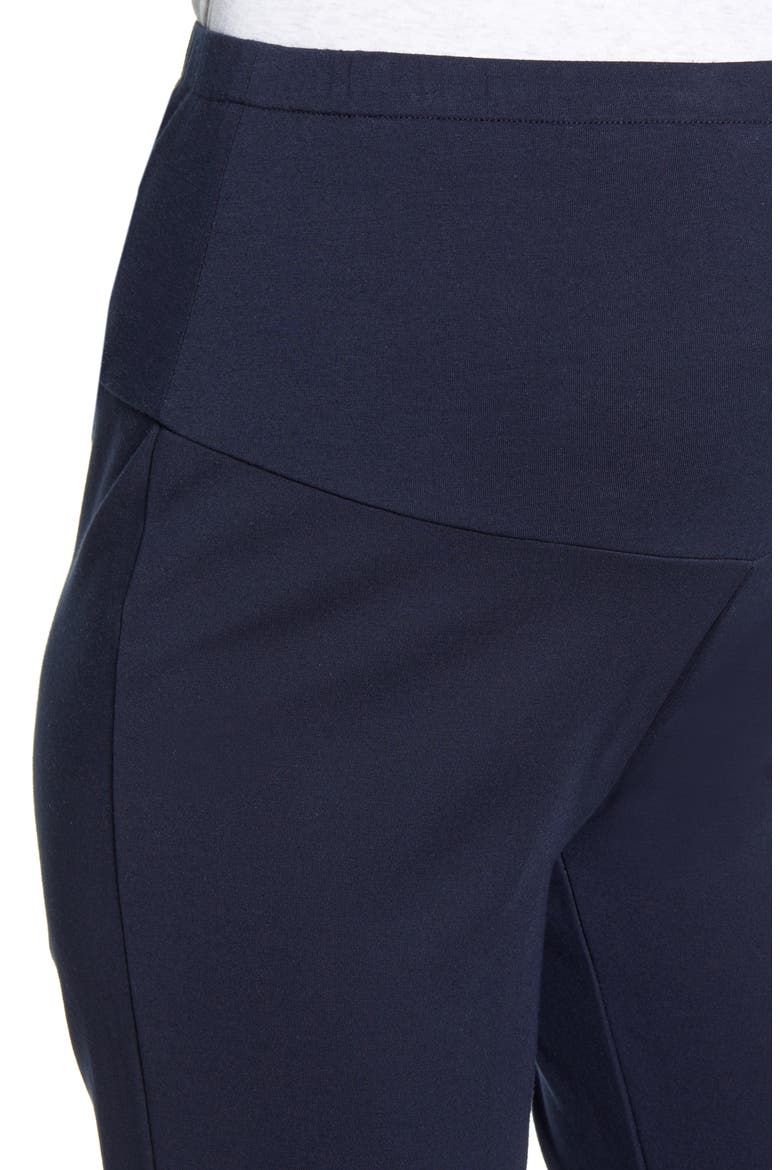 Straight Leg Maternity Trousers, Alternate, color, NAVY