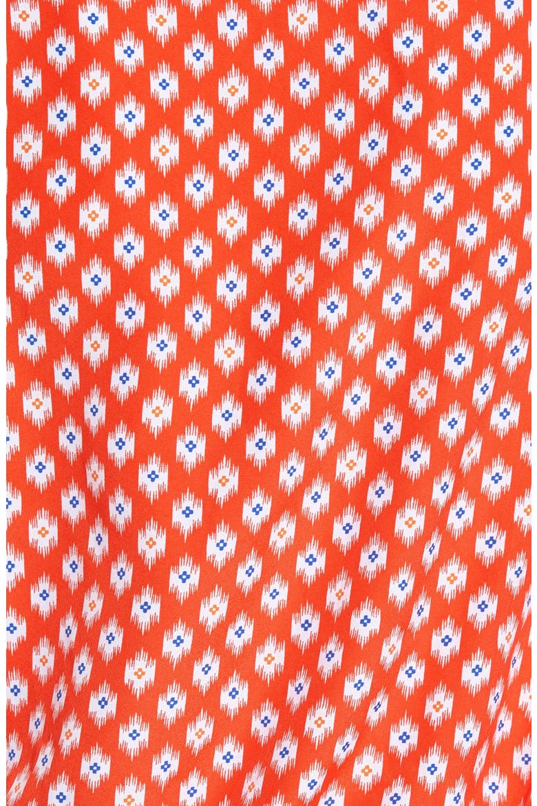 'Multi Shore Ikat' Kimono Sleeve Top, Alternate, color, DARK CLEMENTINE/ ROYAL