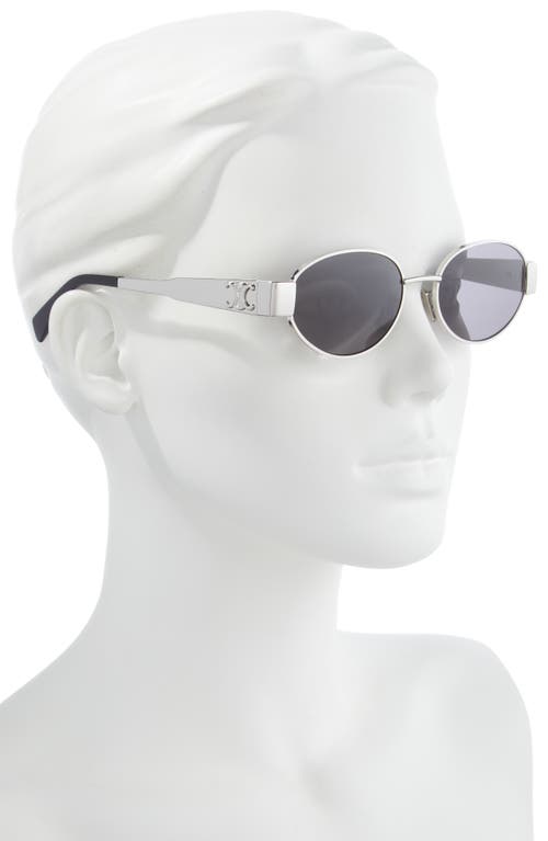 Celine Triomphe 54mm Oval Sunglasses In Gray