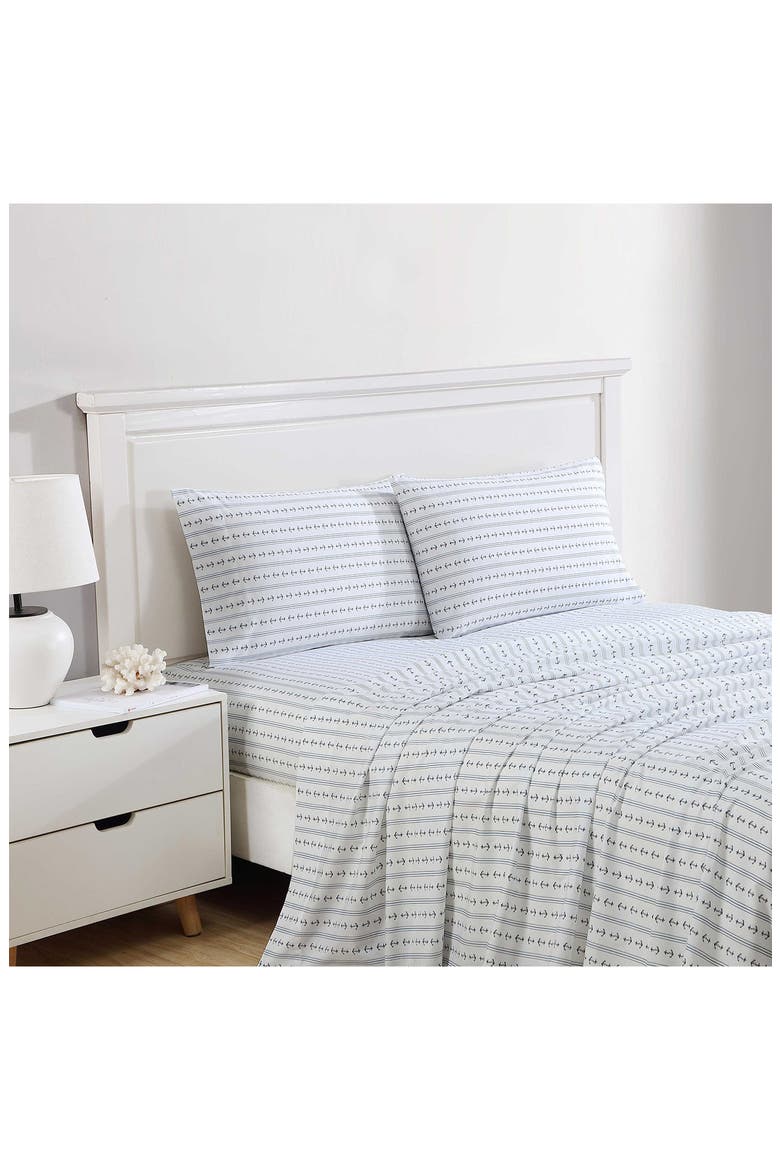 Anchor Lines 200 Thread Count Sheet Set, Alternate, color, DARK BLUE