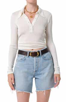 Shaea Long Sleeve Rib Polo