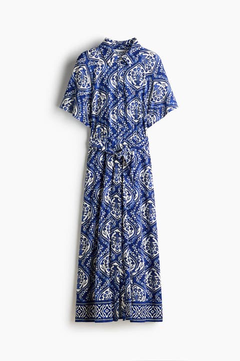 Tie-belt Shirt Dress