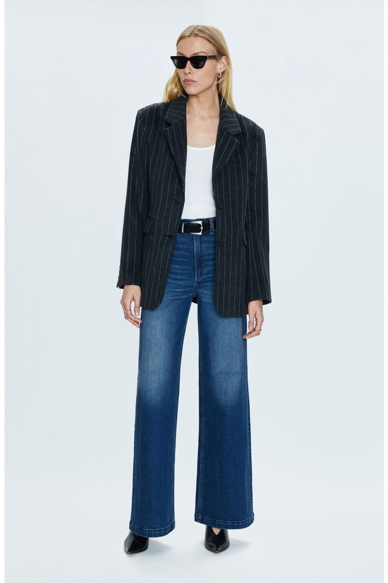 Jane Wool Blend Blazer, Alternate, color, CHARCOAL CHALK STRIP