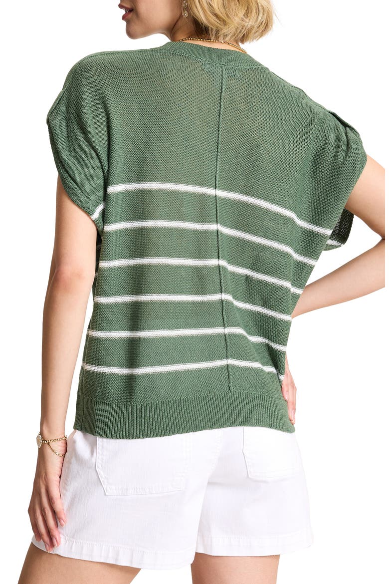 Lakes Edge Stripe Sweater, Alternate, color, DARK JADE