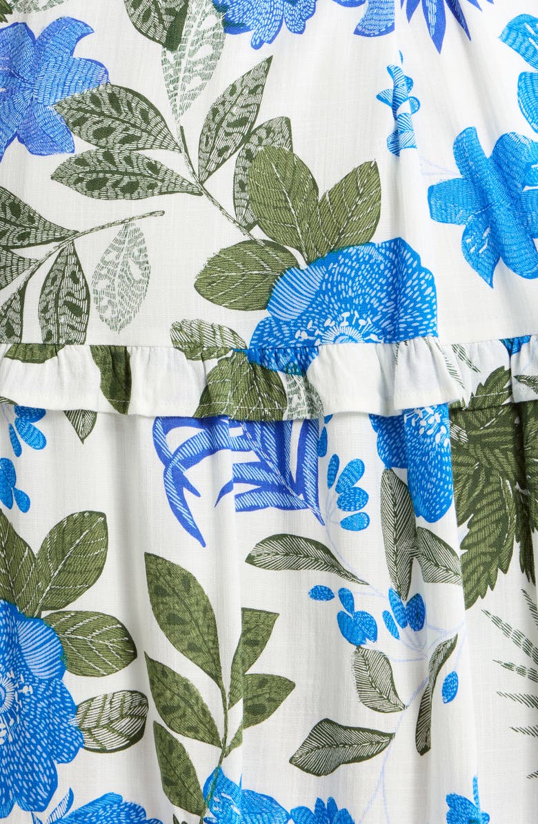 SUGARLIPS Zurie Siana Floral Halter Dress, Alternate, color, White/ Blue/ Green