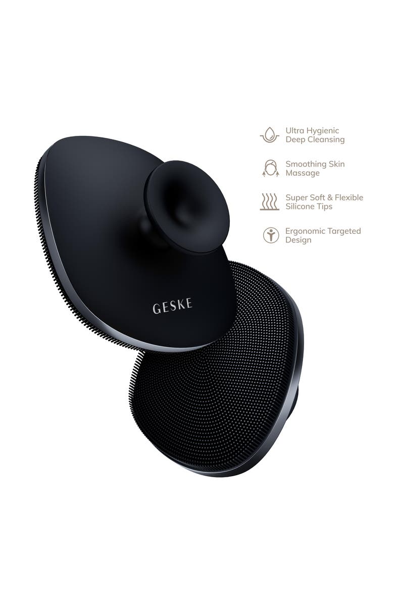 GESKE SmartAppGuided Body Brush with Metal Ring | 4 in 1, Alternate, color, Black