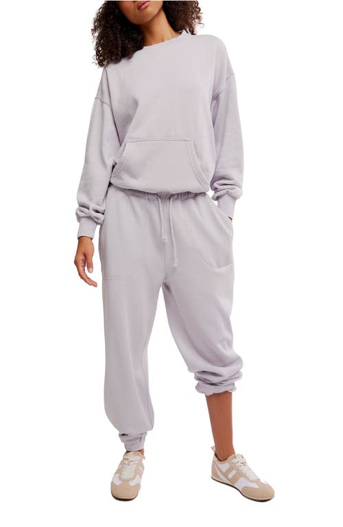 Free People Slow It Down Cotton Blend Joggers In Animal Print