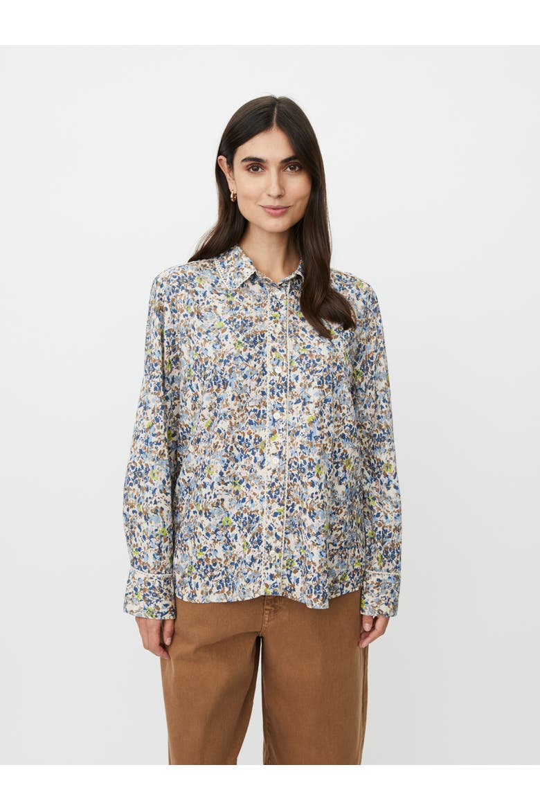 MaIthyria Floral Print Shirt, Main, color, Placid Blue