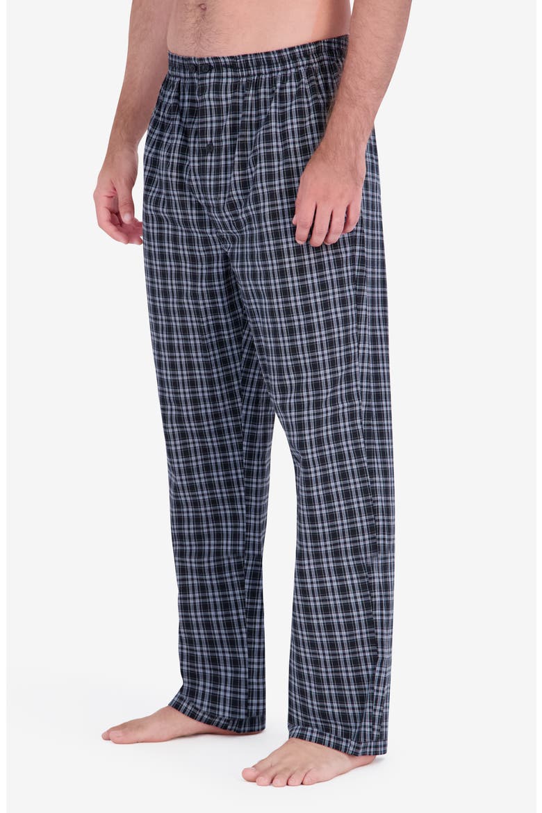 Plaid Woven Pajamas, Alternate, color, BLACK PLAID