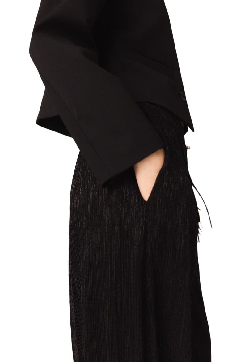 Metallic harem trousers, Alternate, color, Black