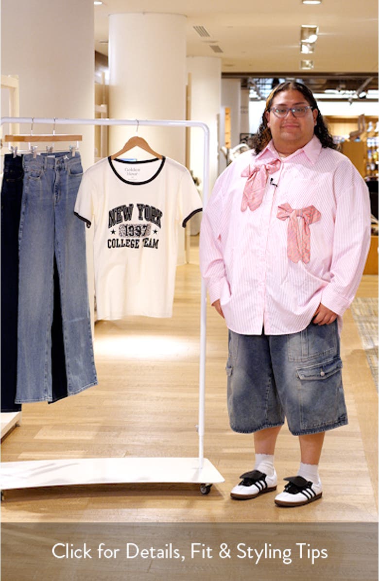 NY College Team Cotton Graphic T-Shirt, sales video thumbnail